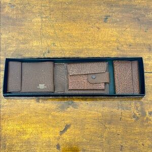 Vintage Leather Wallet and Key Holder Money Cash Cards Pocket Mens Canada NWOT